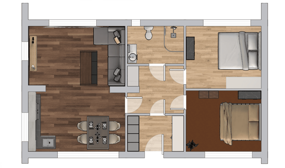 Půdorys Double Modern